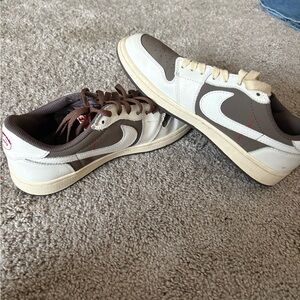 Men's Cream and Brown Sneakers